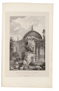 Tempel van Vishweshwur, Benares 1831-33 (litho)