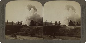 Enorme 11-inch granaat van Japans belegeringskanon begint zijn dodelijke vlucht naar Port Arthur door James Ricalton