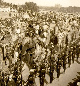 De Grote Durbar-processie, Delhi, India. 1903