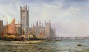 Het Parlement en de Westminster Bridge, ca. 1875