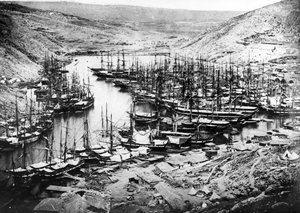 Haven van Balaklava tijdens de Krimoorlog, ca. 1855