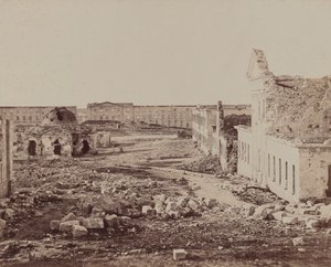 Binnenplaats met Koepelgebouw in Ruïnes door James Robertson