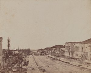 Straat in Sebastopol door James Robertson