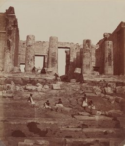 De Propylaeën op de Akropolis door James Robertson