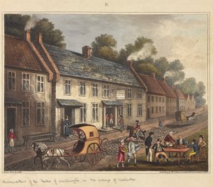 Hoofdkwartier van de Hertog van Wellington in het dorp Waterloo, uit 