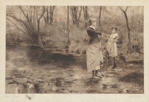 Zonder titel (Oversteken van een beek in het bos) door James S. King