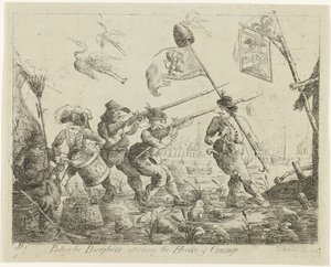 Spotprent op Goejanverwellesluis, 1787