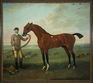 Flying Childers met een stalknecht op Newmarket Heath door James Seymour