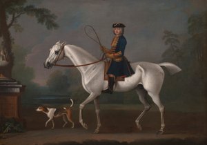 Sir Roger Burgoyne rijdend op 