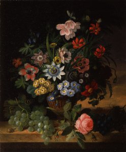 Bloemen en Fruit, 1827 door James Sillett