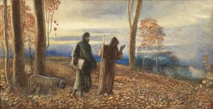 Dante en Virgil in Vallombrosa, 1866 door James Smetham
