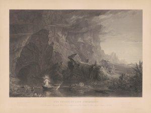 De reis van het leven: Kindertijd door James Smillie, after Thomas Cole