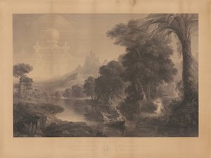 De Reis van het Leven: Jeugd door James Smillie, after Thomas Cole
