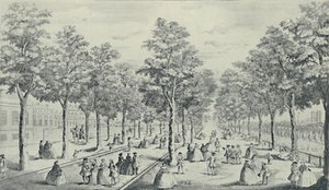 Maatschappij in de Mall, 1741, 1920 door James Smith