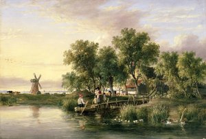 Een Zonovergoten Norfolk Rivierlandschap