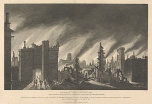 De grote brand van Londen, 1666 door James Stow