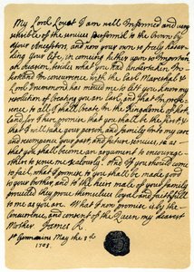 Brief van James Edward Stuart aan Simon Fraser, Lord Lovat, St Germains, 3 mei 1703