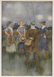 Illustratie voor The Compleat Angler door Izaak Walton door James Thorpe