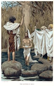 Doop van Jezus door Johannes de Doper, ca. 1890