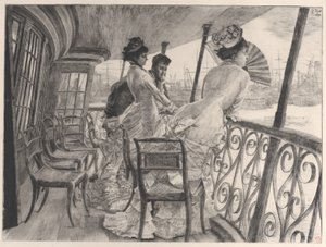 De Galerij van H.M.S. Calcutta Souvenir van een Bal aan Boord door James Tissot