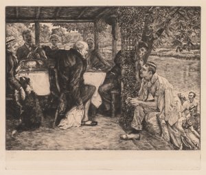 De verloren zoon: Het gemeste kalf door James Tissot