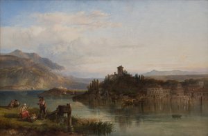 Ochtend aan het Gardameer, Italië, 1861 door James Vivien de Fleury