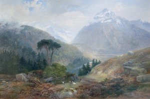 Het uitzicht naar de Fenderthal, Tirol, 1870