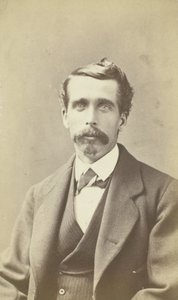 Portret van Man met Grote Snor, 185099 door James W. Turner