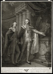 Portret van groothertogen Alexander Pavlovich en Constantine Pavlovich van Rusland