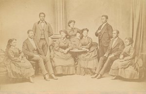 Carte-de-visite van de Jubilee Singers, 1872, later gedrukt door James Wallace Black