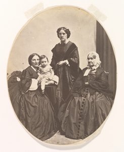 Vier generaties, ca. 1860 door James Wallace Black