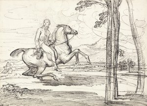 Een Ruiter in een Landschap, waarschijnlijk een studie voor 