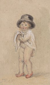 Een Kleine Jongen met Rode Schoenen (Kind met Rode Schoenen en een Hoge Hoed) door James Ward