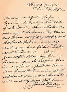Een brief van James Ward, 1851 1904