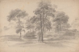 Landschap met bomen door James Ward