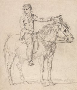 Lord Stanhope (de latere graaf van Chesterfield) als jongen, rijdend op een pony door James Ward