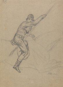 Sir Charles Blunt (b.1775) jaagt op het zwijn en ontsnapt aan de tijger: een studie voor een van een set van vier schilderijen gemaakt in 1815