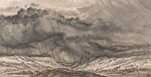 Snowdon, een naderende storm door James Ward
