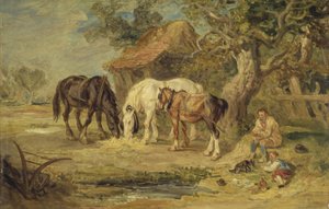 De Middagmaaltijd, ca. 1830-40 door James Ward