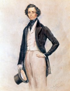 Portret van Felix Mendelssohn Bartholdy door James Warren (after) Childe