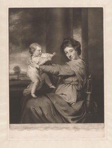 Portret van Caroline Spencer met haar dochter Caroline