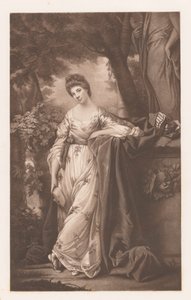 Portret van Frances Abington-Barton als Thalia door James Watson (prentmaker)