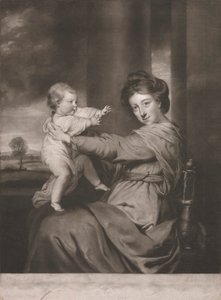 Caroline Hertogin van Marlborough met Lady Caroline Spencer Haar Dochter