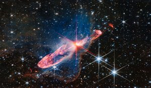 Herbig-Haro 46/47 (NIRCam Beeld) door James Webb Space Telescope (NASA)
