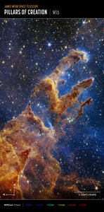 Zuilen van de Schepping door James Webb Space Telescope (NASA)