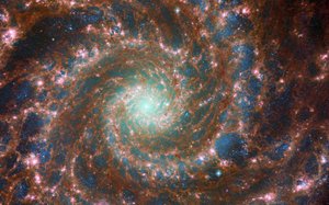 De Fantoomgalaxie Over het Spectrum door James Webb Space Telescope (NASA)