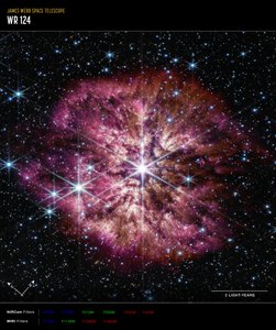WR 124 (NIRCam en MIRI Kompasbeeld) door James Webb Space Telescope (NASA)