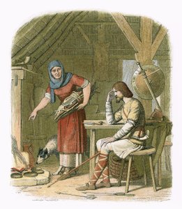 Alfred in de hut van de veehouder