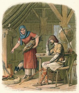 Alfred in de hut van de herder, ca. 878