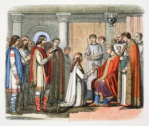 Doop van Koning Guthrum, 878 1864 door James William Edmund Doyle